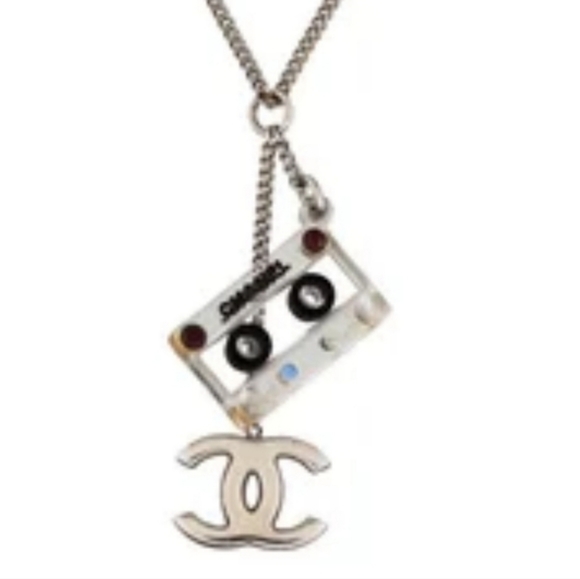 CHANEL Jewelry - CHANEL Cassette Tape Motif Necklace CC Karl Lagerfeld 2004 vintage